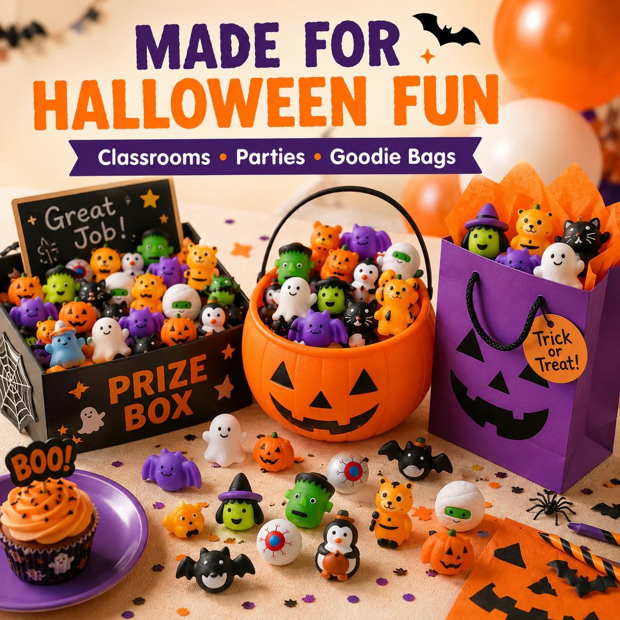 Halloween Stress-Relief Squeeze Toy Set