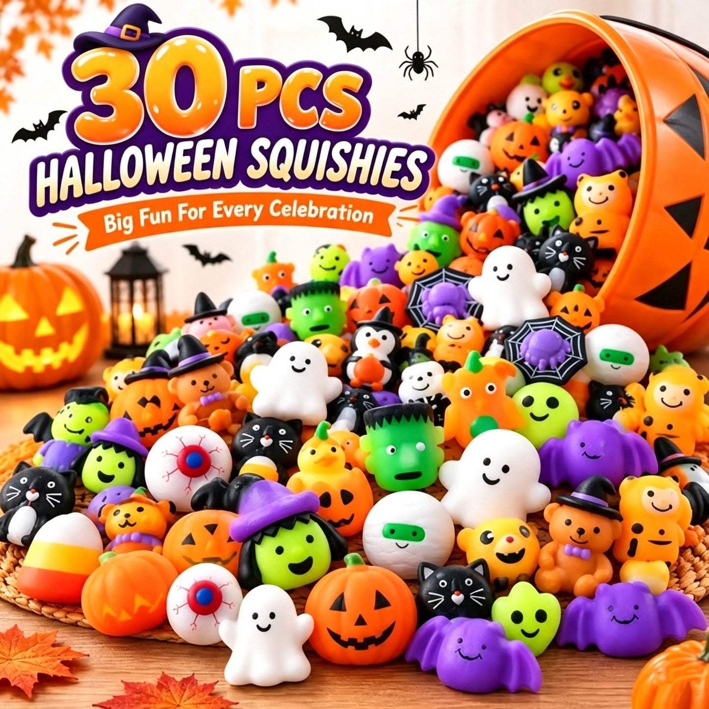 Halloween Stress-Relief Squeeze Toy Set