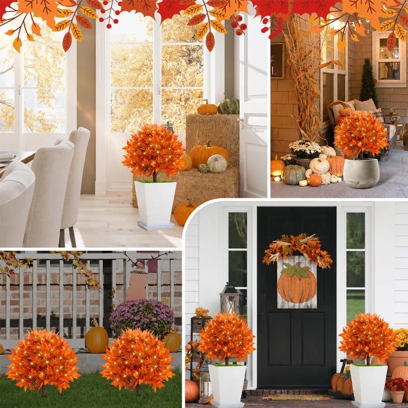 Artificial Light-Up Autumn Maple Tree