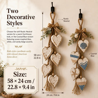 Hanging heart-shaped wall decoration