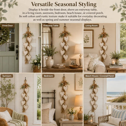 Hanging heart-shaped wall decoration