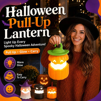 Halloween Pull-Up Light-Up Lantern CollectionGhost Pumpkin Skeleton