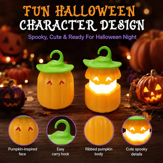 Halloween Pull-Up Light-Up Lantern CollectionGhost Pumpkin Skeleton