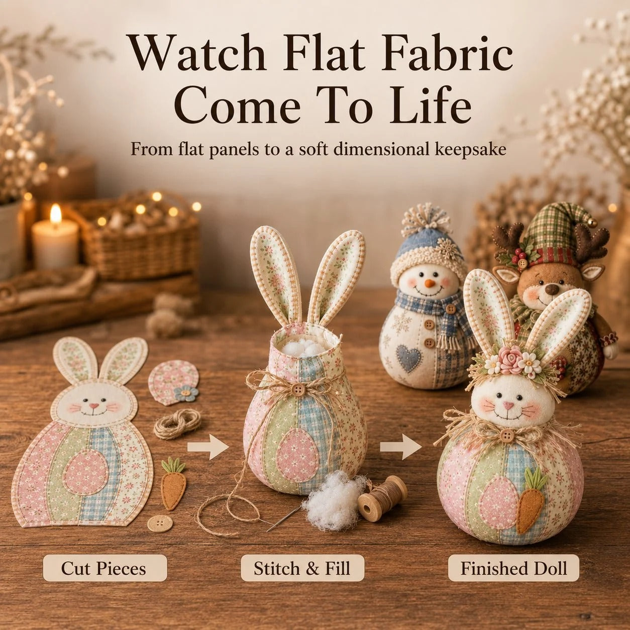 DIY Patchwork Doll Kit