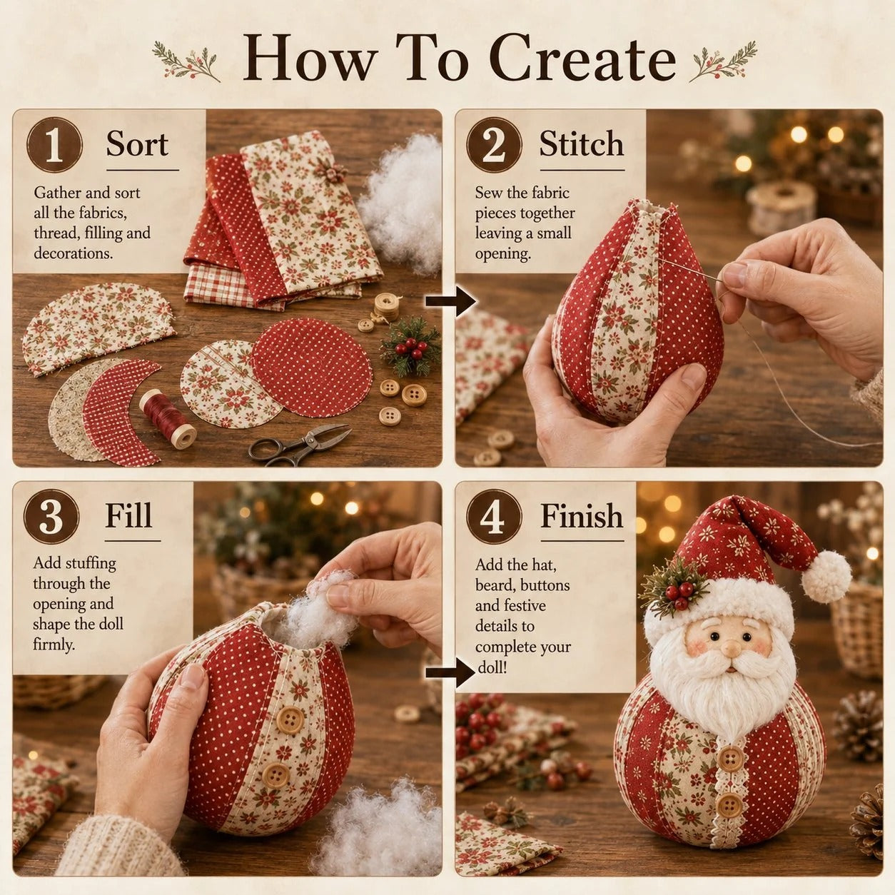 DIY Patchwork Doll Kit