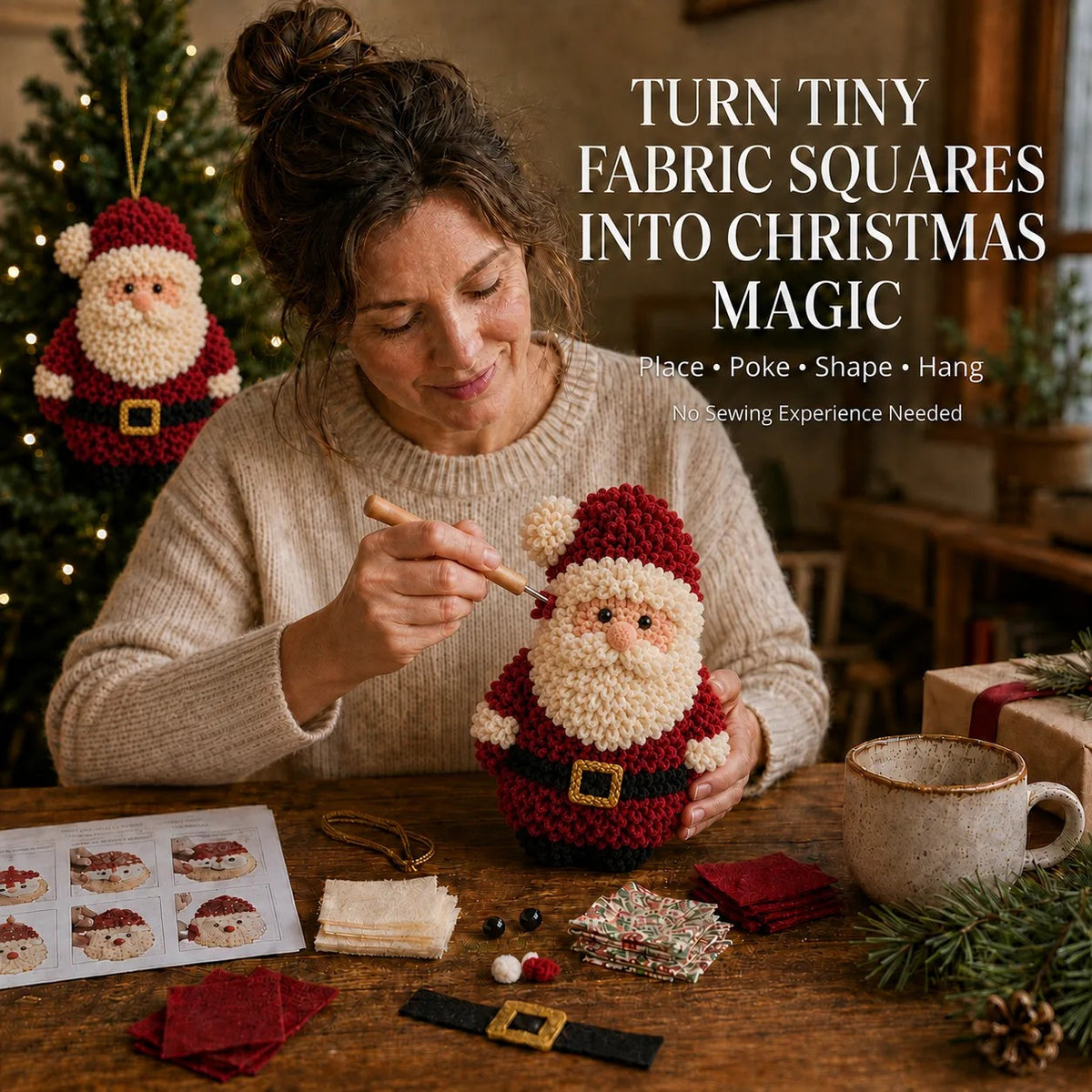3D Fabric Christmas Ornament DIY Kit