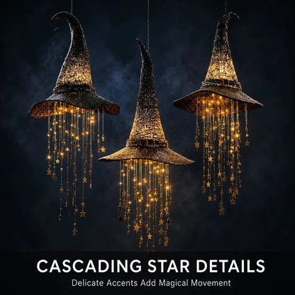 Light-up Witch Hat Wind Chime Hanging Decoration