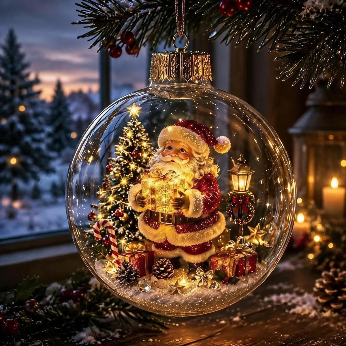 Light-up Christmas tree ornament（Cardboard box packaging）