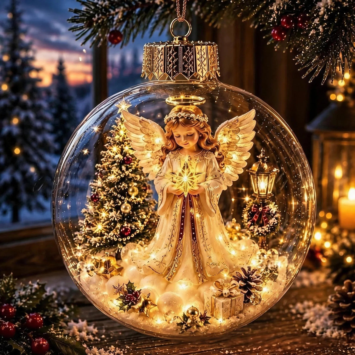 Light-up Christmas tree ornament（Cardboard box packaging）