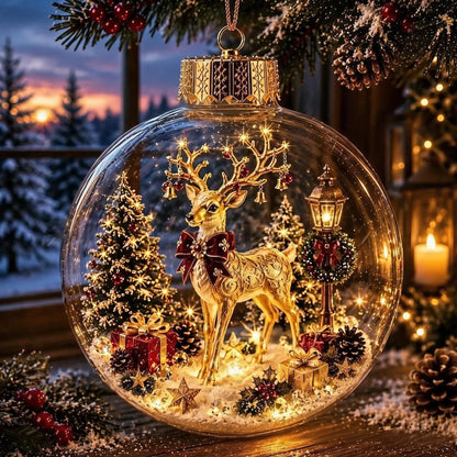Light-up Christmas tree ornament（Cardboard box packaging）