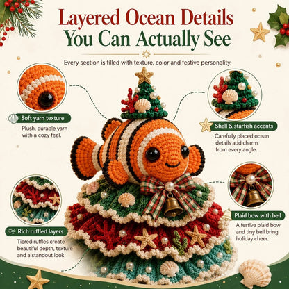 DIY Ocean-Themed Christmas Tree Crochet Kit