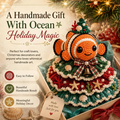 DIY Ocean-Themed Christmas Tree Crochet Kit