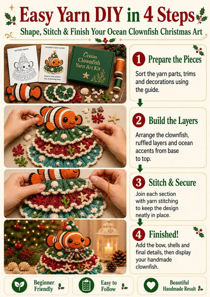 DIY Ocean-Themed Christmas Tree Crochet Kit