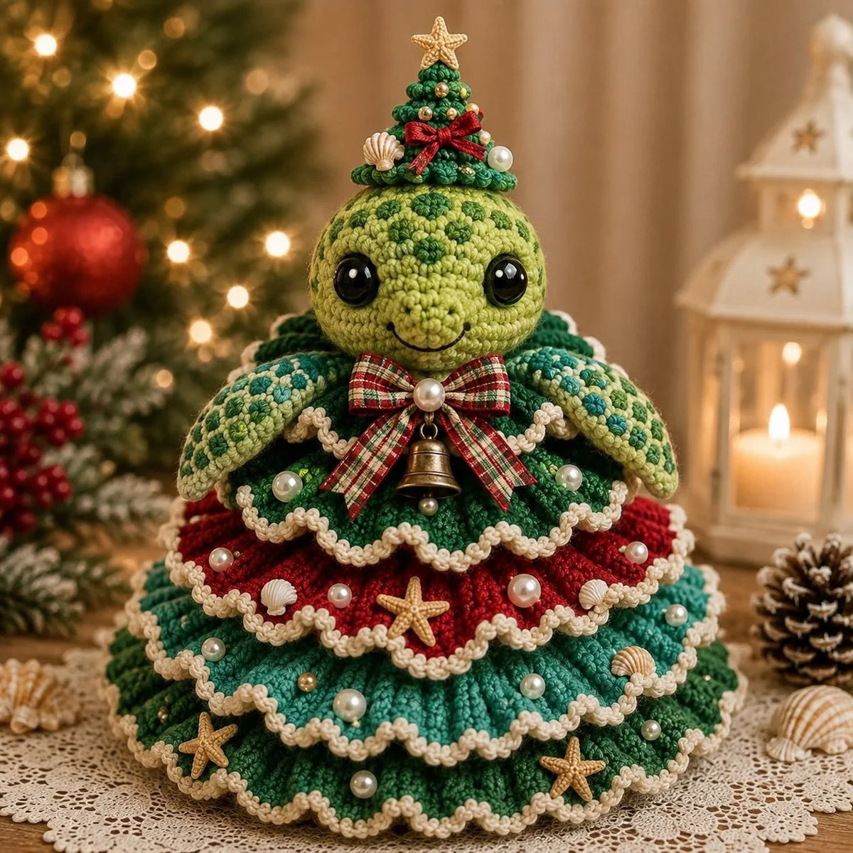 DIY Ocean-Themed Christmas Tree Crochet Kit
