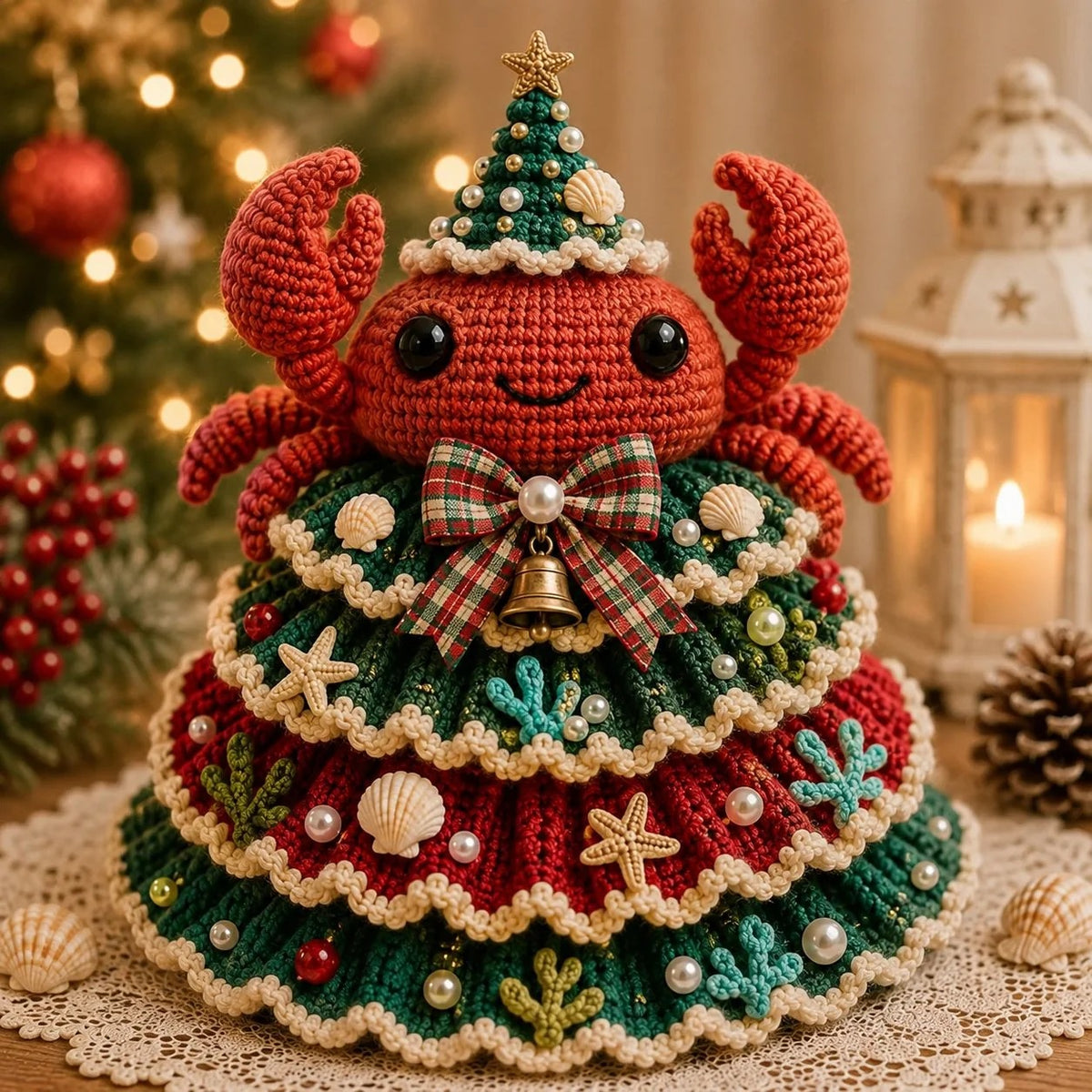 DIY Ocean-Themed Christmas Tree Crochet Kit