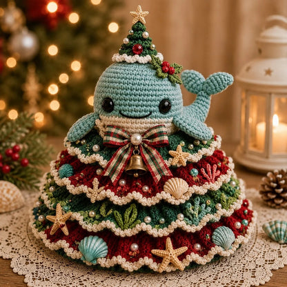 DIY Ocean-Themed Christmas Tree Crochet Kit