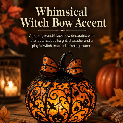Tiffany-style Halloween pumpkin lamp
