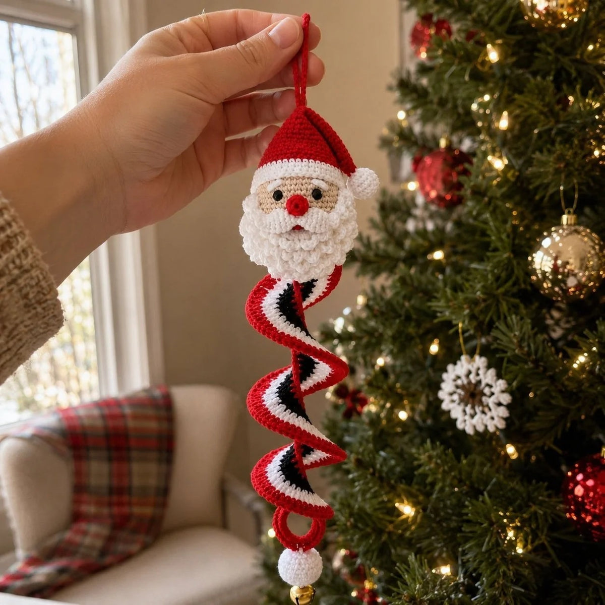 DIY Crochet Christmas Spiral Decoration Kit