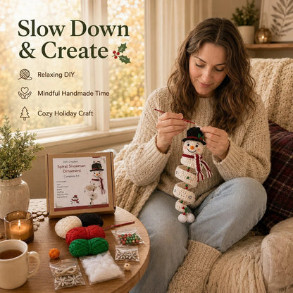 DIY Crochet Christmas Spiral Decoration Kit