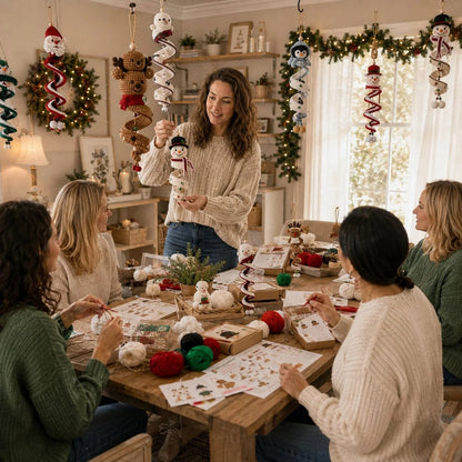 DIY Crochet Christmas Spiral Decoration Kit