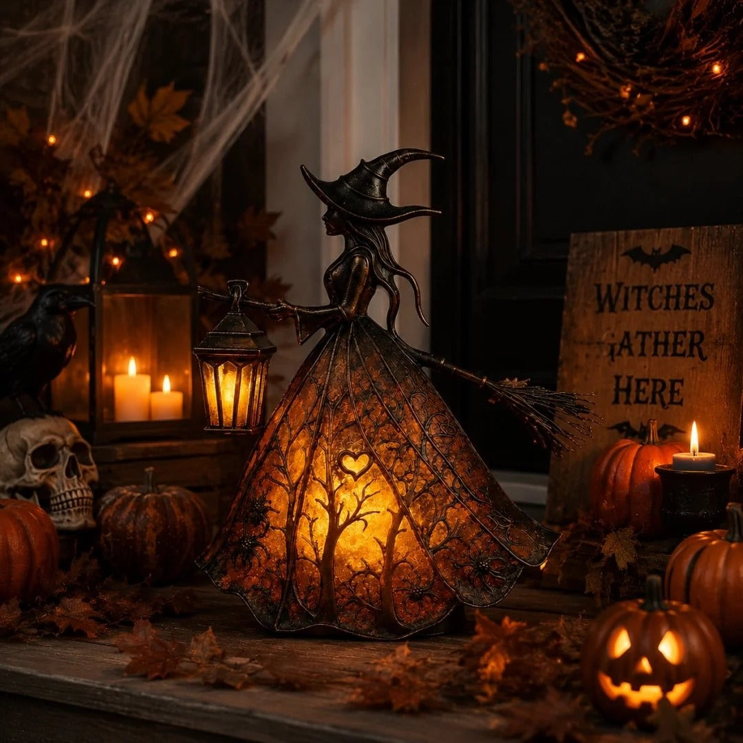 Halloween Witch Lamp Tabletop Decoration