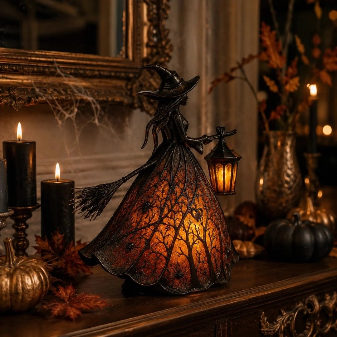 Halloween Witch Lamp Tabletop Decoration