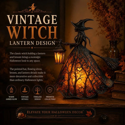 Halloween Witch Lamp Tabletop Decoration