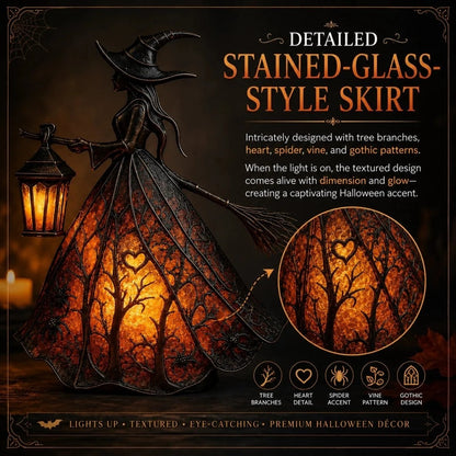 Halloween Witch Lamp Tabletop Decoration