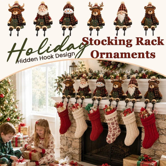 Christmas Stocking Holder / Bookshelf Holiday Decoration Ornament