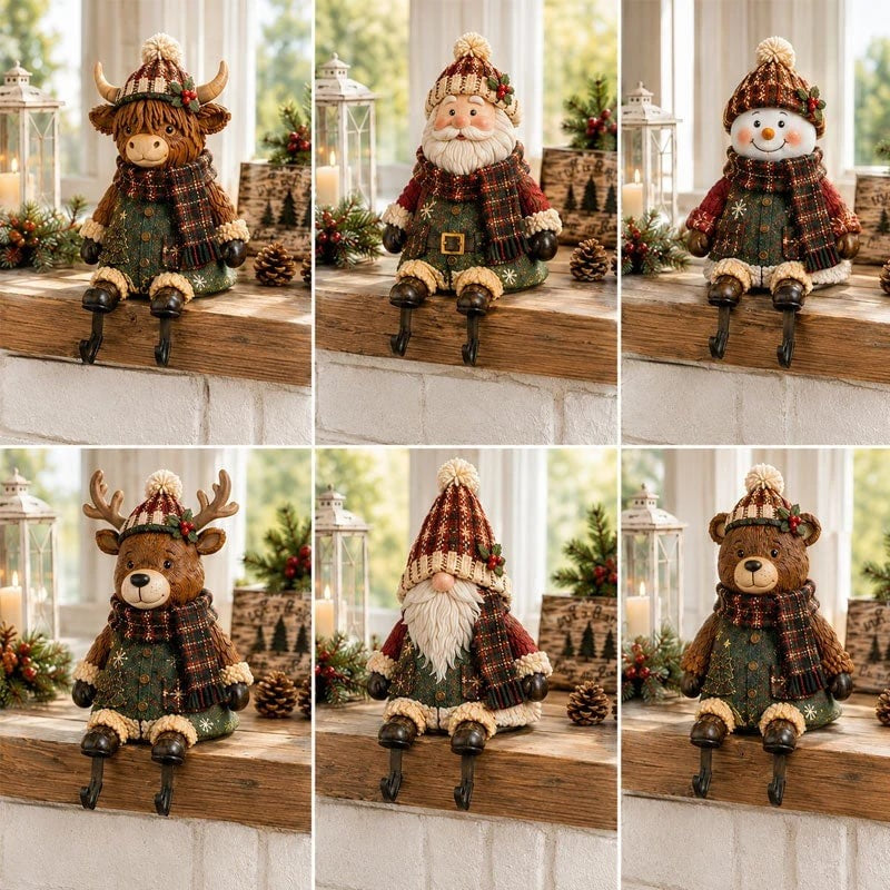 Christmas Stocking Holder / Bookshelf Holiday Decoration Ornament