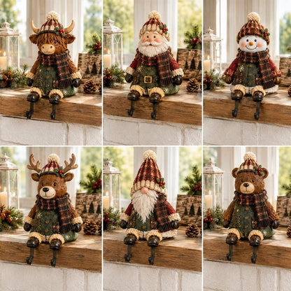 Christmas Stocking Holder / Bookshelf Holiday Decoration Ornament