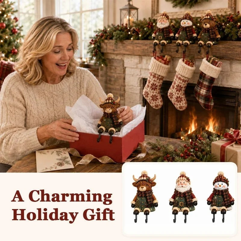 Christmas Stocking Holder / Bookshelf Holiday Decoration Ornament