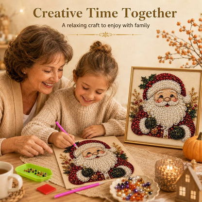 DIY Christmas Pearl & Diamond Art Kit (Frame Included)