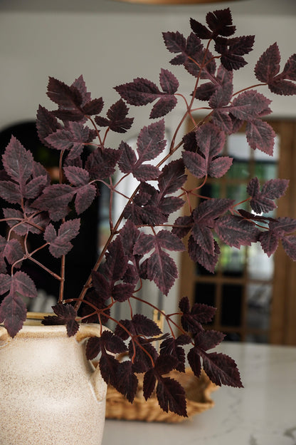 Long-stem artificial "Gratitude Leaf" plant