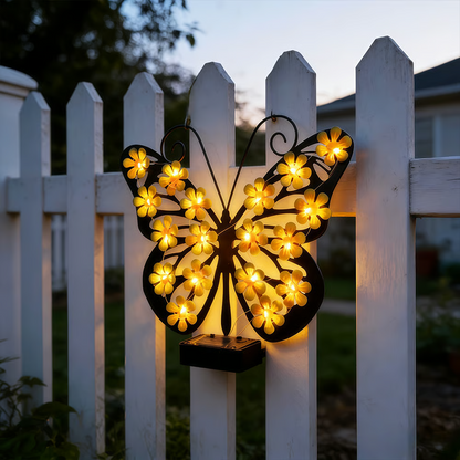 Beautiful Solar Metal Butterfly Garden Light