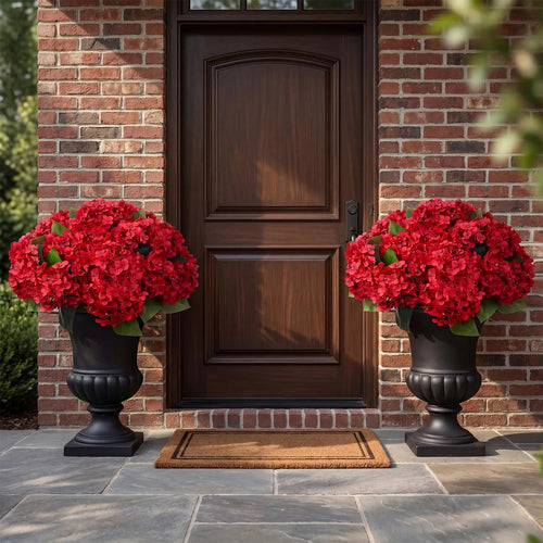 Artificial Outdoor Hydrangea Flowers - UV resistant, Waterproof, Windproof