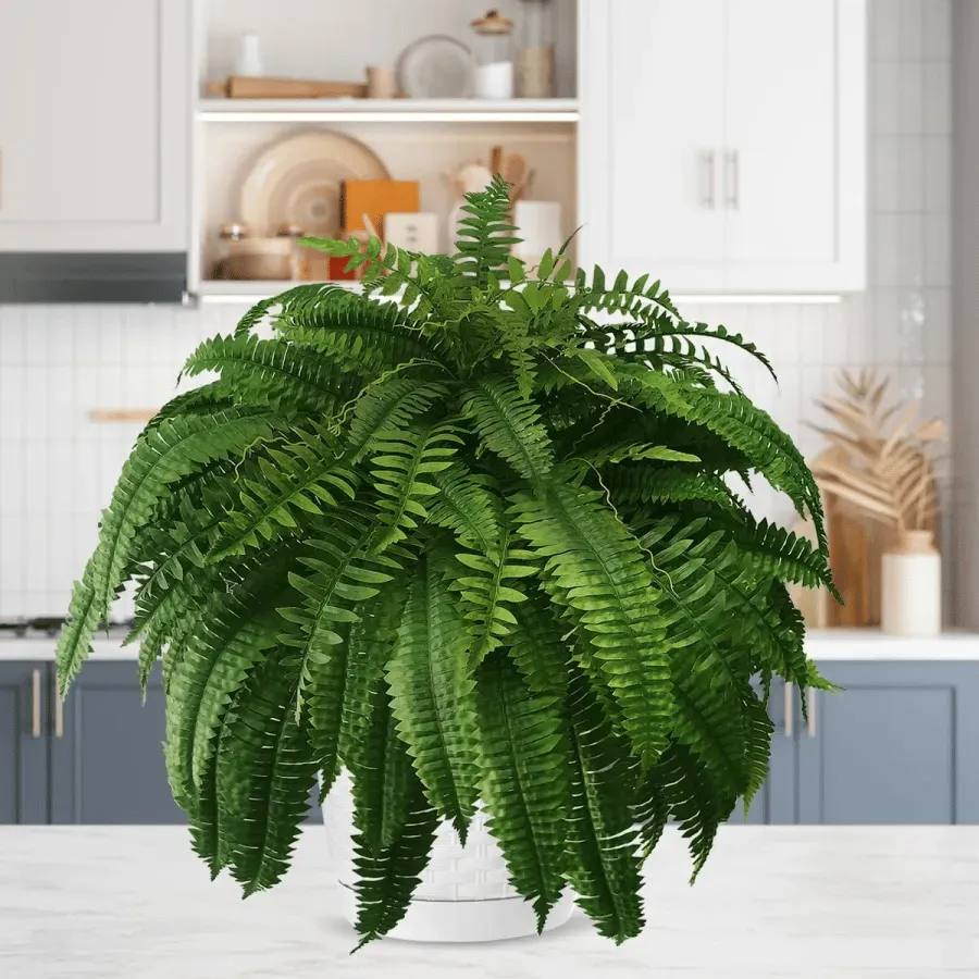 🔥 🌱 UV-Resistant Lifelike Artificial Boston Fern🌱