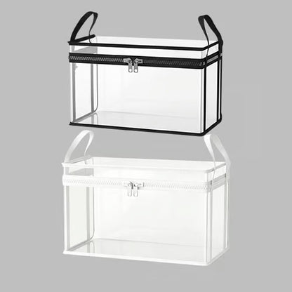 Large Clear Thick Plastic Storage Box with Hinged Lid