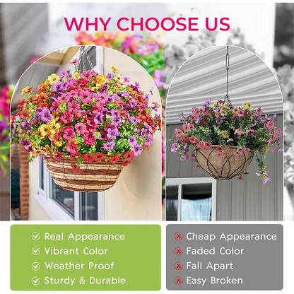 Upgraded High-grade Material 🌱 Rainproof Lifelike Artificial Flowers With UV-Shield Coating
