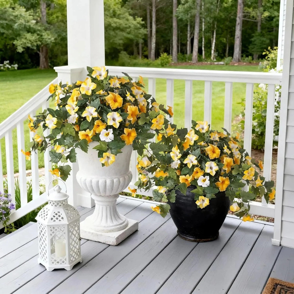 UV-Resistant Artificial Petunias - Vibrant,Colorfast Outdoor Flowers for Patio &Garden