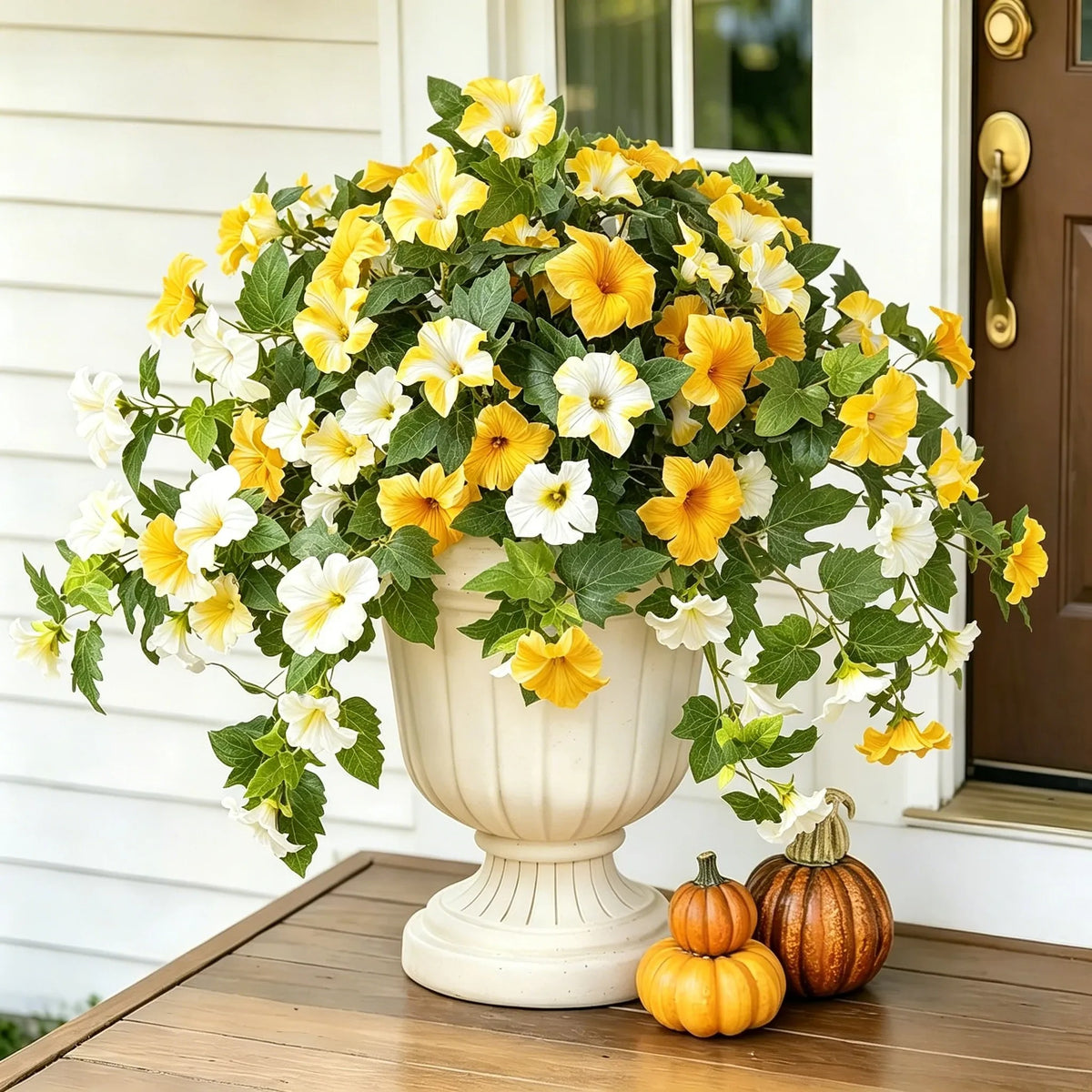 UV-Resistant Artificial Petunias - Vibrant,Colorfast Outdoor Flowers for Patio &Garden