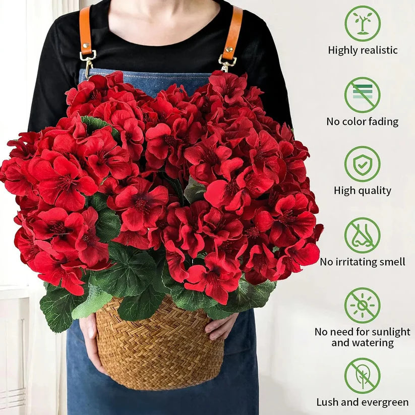 Last Day 60% OFF - Artificial Geranium Flowers For Outdoors