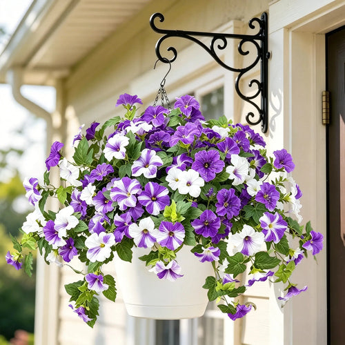 UV-Resistant Artificial Petunias - Vibrant,Colorfast Outdoor Flowers for Patio &Garden