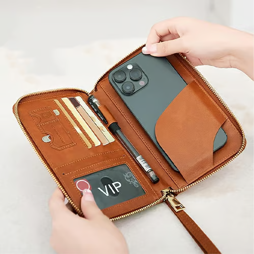 RFID Blocking Long Passport Wallet