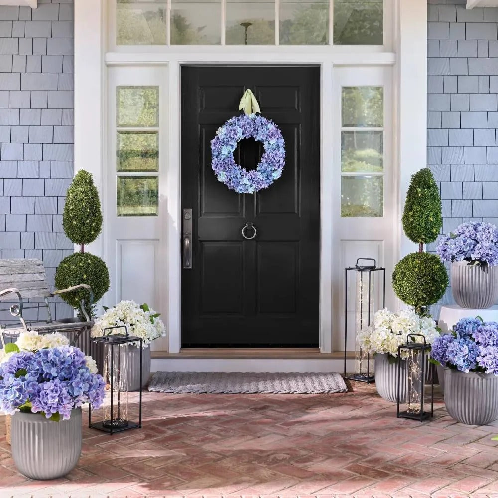Artificial Outdoor Hydrangea Flowers - UV resistant, Waterproof, Windproof