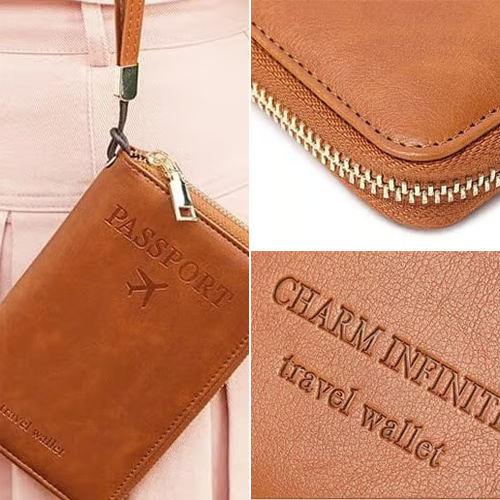 RFID Blocking Long Passport Wallet