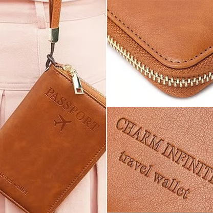 RFID Blocking Long Passport Wallet
