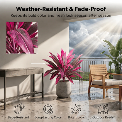 Large Realistic Artificial Boston Fern & Dragon's Blood Tree Plants