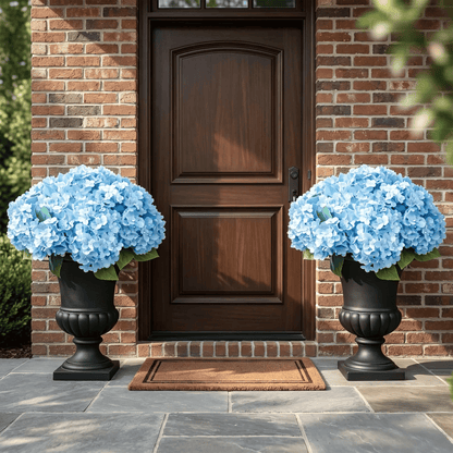 Artificial Outdoor Hydrangea Flowers - UV resistant, Waterproof, Windproof