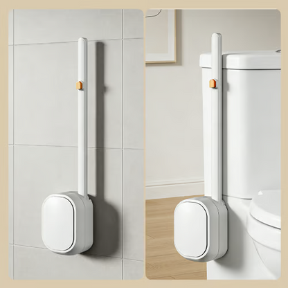 Hands-Free Flip-Top Disposable Toilet Brush